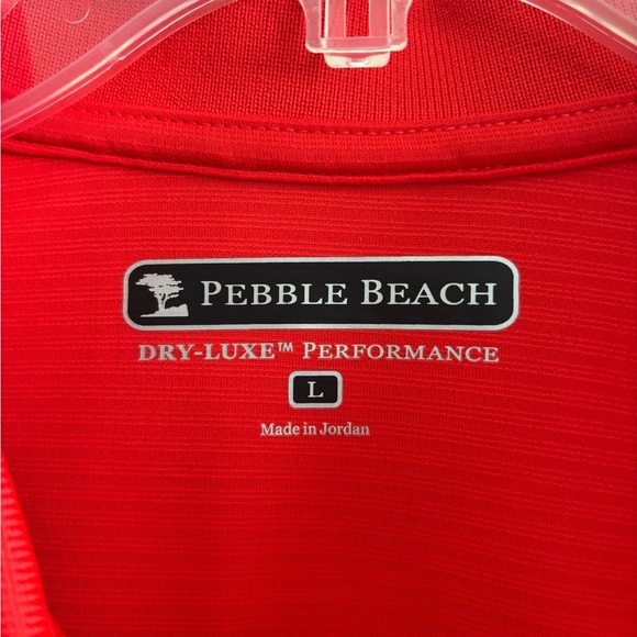 Pebble Beach Vibrant Orange Polo Shirt sz L Golf - Picture 4 of 10